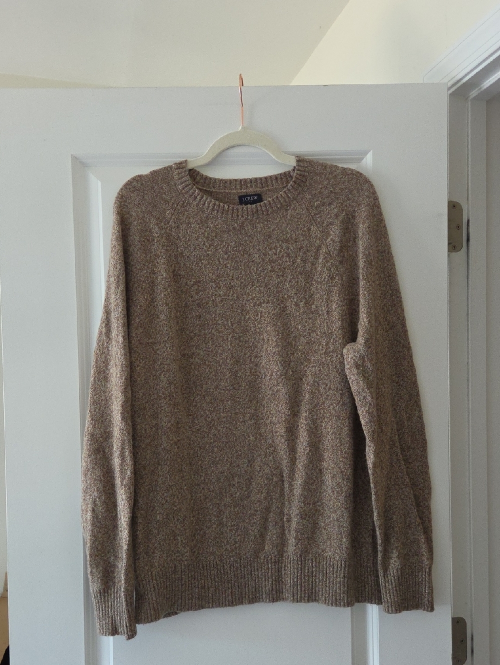 J. Crew Men’s Crewneck Sweater in Heathered Tan